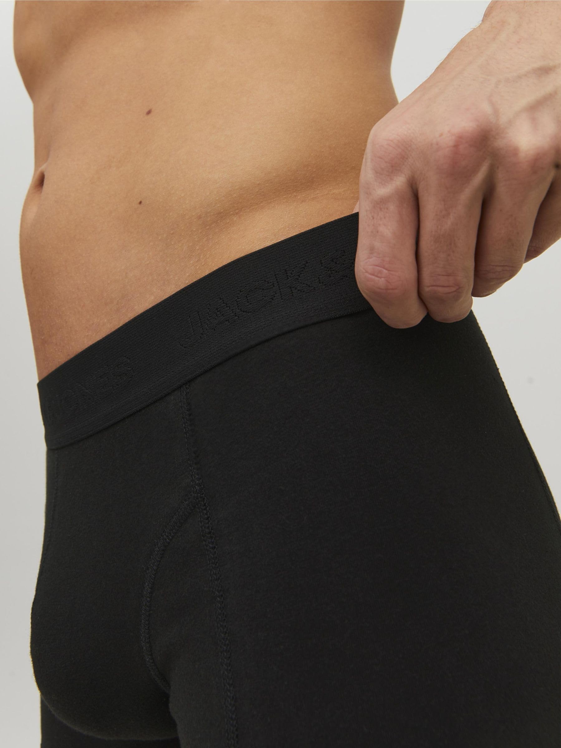 JACK & JONES JACTONE IN Tone 5-Pack Hombre Boxers Negro 95% algodón, 5% elastán