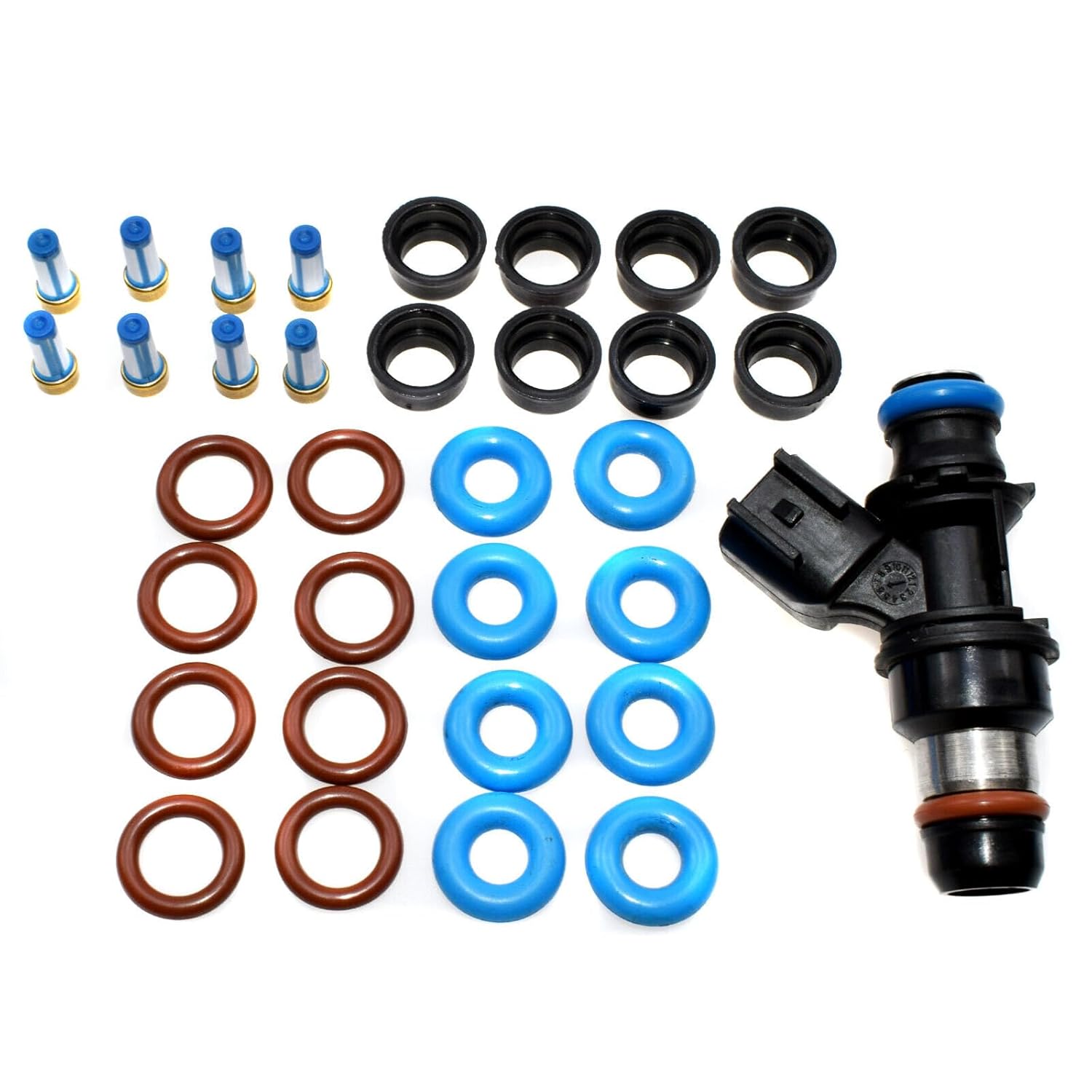 17113553 Fuel Injector Rebuild O-Ring Cover Kit for GMC for Cadillac for Chevrolet -