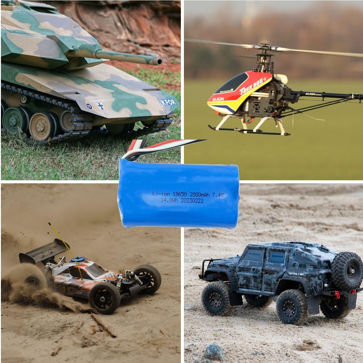 Akumulator Li-Ion 7,4 V 2000 mAh wtyczka 5600