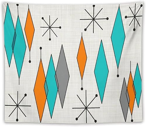 Miniatura 182 de Tapiz floral retro de los años 60 y 70, diseño hippie de primavera Groovy Flower Power Flower Boho para colgar en la pared, arte neutro para Hippie