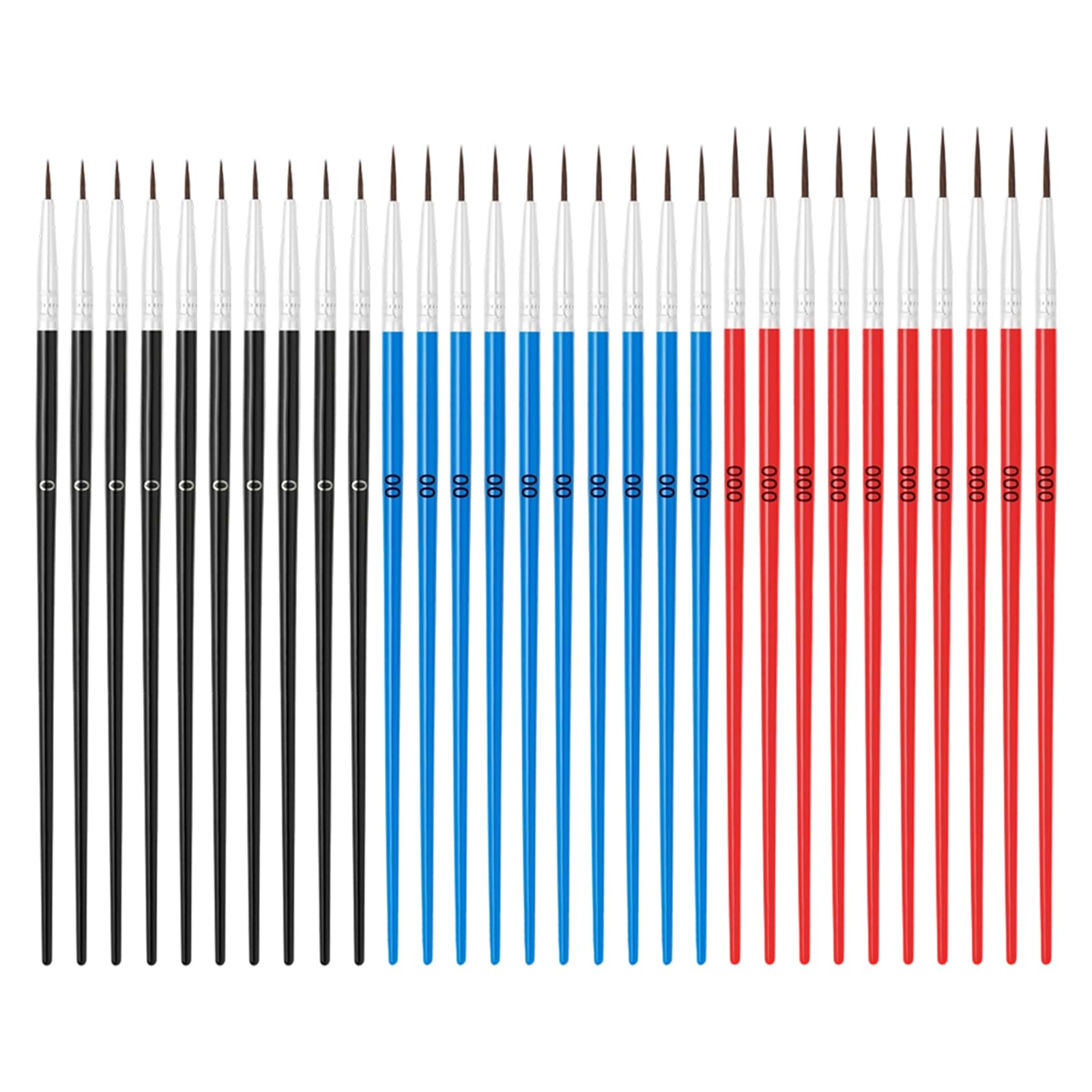 30Pcs Handle Painting Brushes Nylon Bristles Fine Tip Art Brushes Supplies for Detailed Work Kids Adults Use Painting Brush Pen