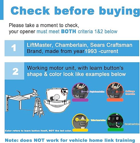 Miniatura 9 de 877MAX - Teclado inalámbrico para puerta de garaje sin llave para LiftMaster 377LM 877LM 977LM 977LM Teclado compatible con Sears Craftsman