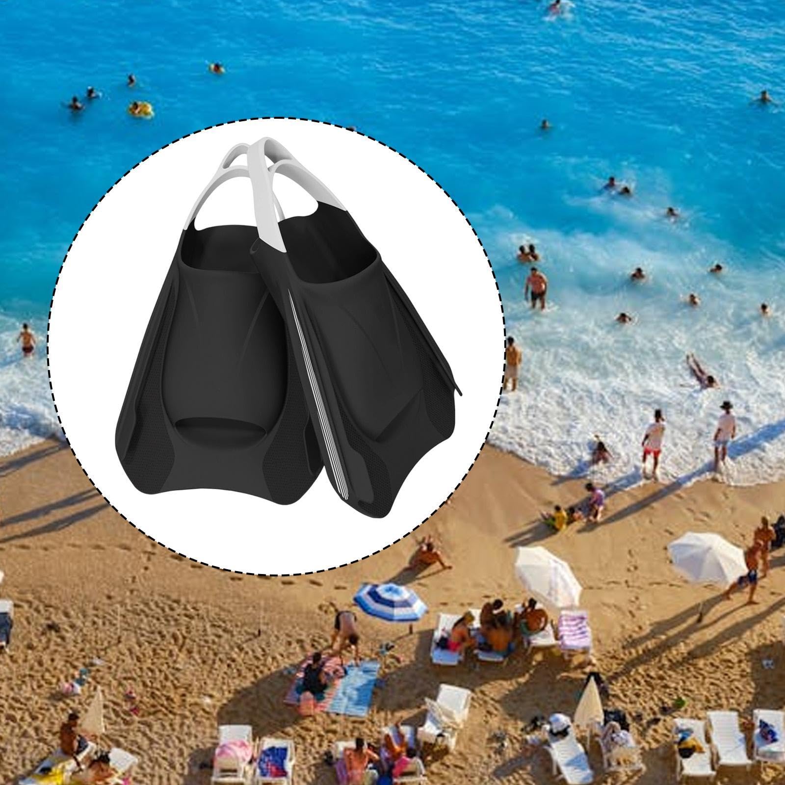 Baoblaze 2X Pinne da Allenamento per Il Nuoto Pinne Corte da Nuoto Professionali da per Immersioni subacquee Viaggi Estate Spiaggia Principianti