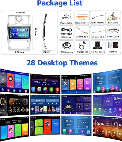 Miniatura 4 de Android 13 Estéreo de coche 2G+32G para Jeep Chrysler 300C 2004-2011 Radio con Apple CarPlay Android Auto, pantalla táctil de 9 pulgadas con enlace