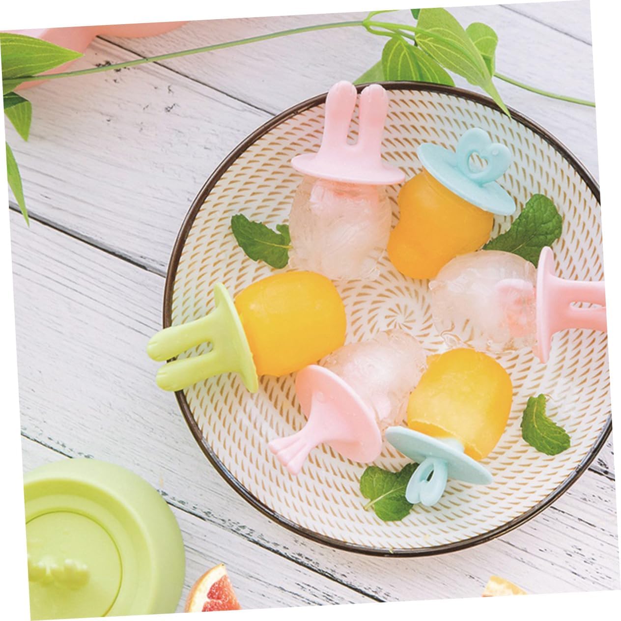 4sets Silicone Ice Mold for Diy Pop Ice Molds Animal Shape Easy to Clean Reusable