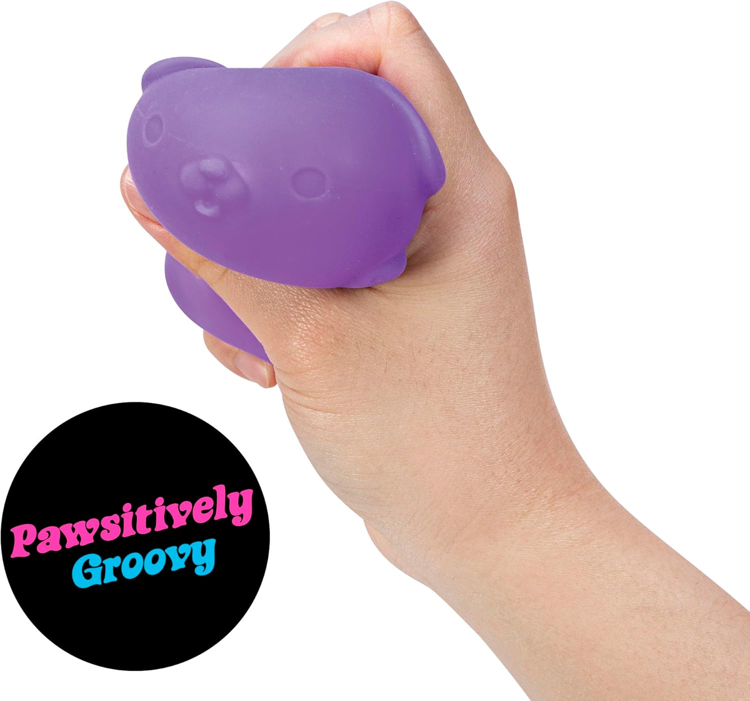 Schylling NeeDoh Funky Pups – Squishy Sensory Toy – Soft Dough Filling – Color May Vary; One Dog Per Pack