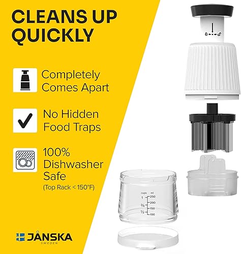 Miniatura 6 de UltraChop - Picadora de alimentos y verduras, cuchillas de acero inoxidable de alta resistencia, diseño duradero y ergonómico, verduras, carne,