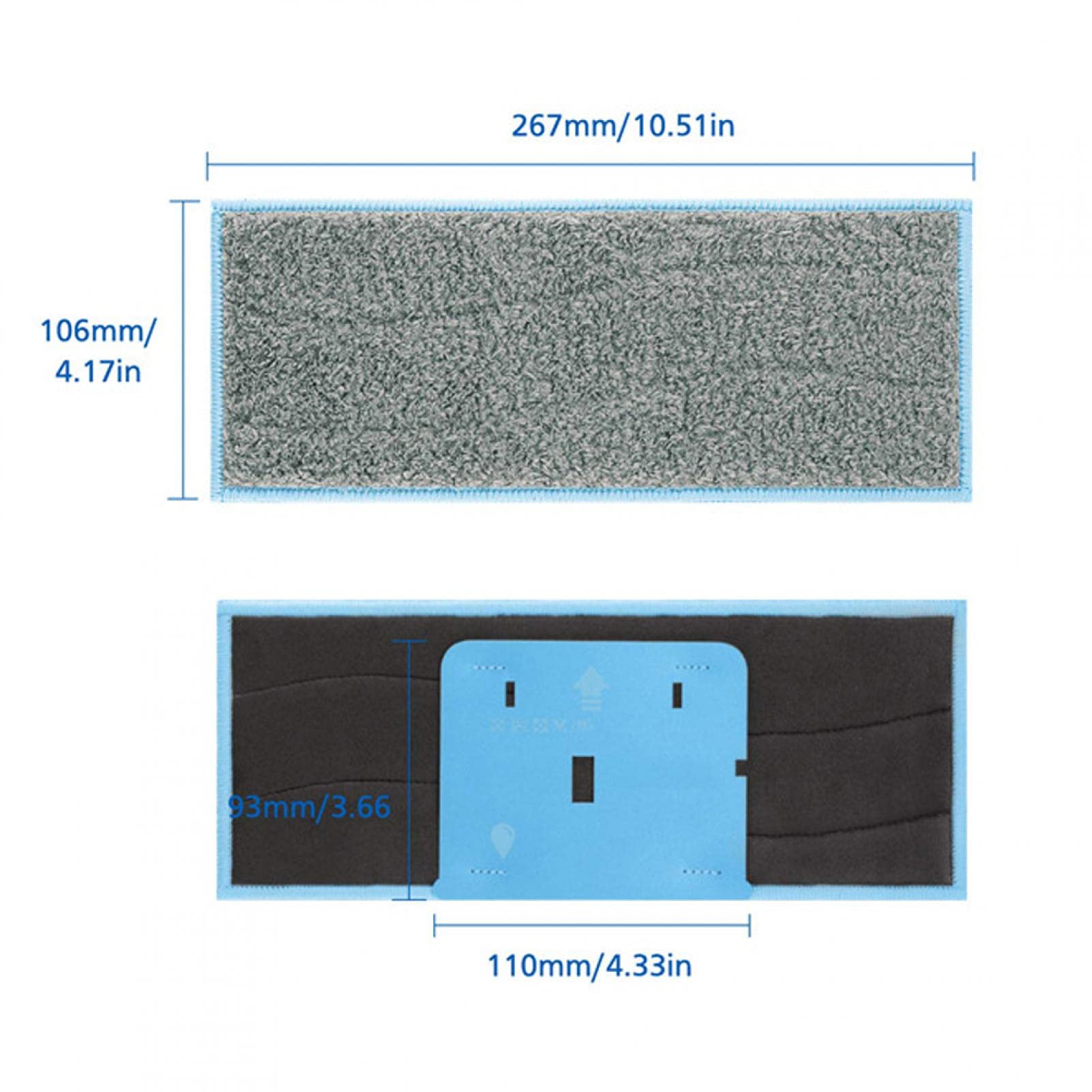 Extolife Confezione da 8 Cuscinetti bagnati M6 per iRobot Braava Jet m6 ( 6110) (6012) (6112) (6113) Ultimate Robot Mop, Lavabili e riutilizzabili in Microfibra per Pulizia Profonda