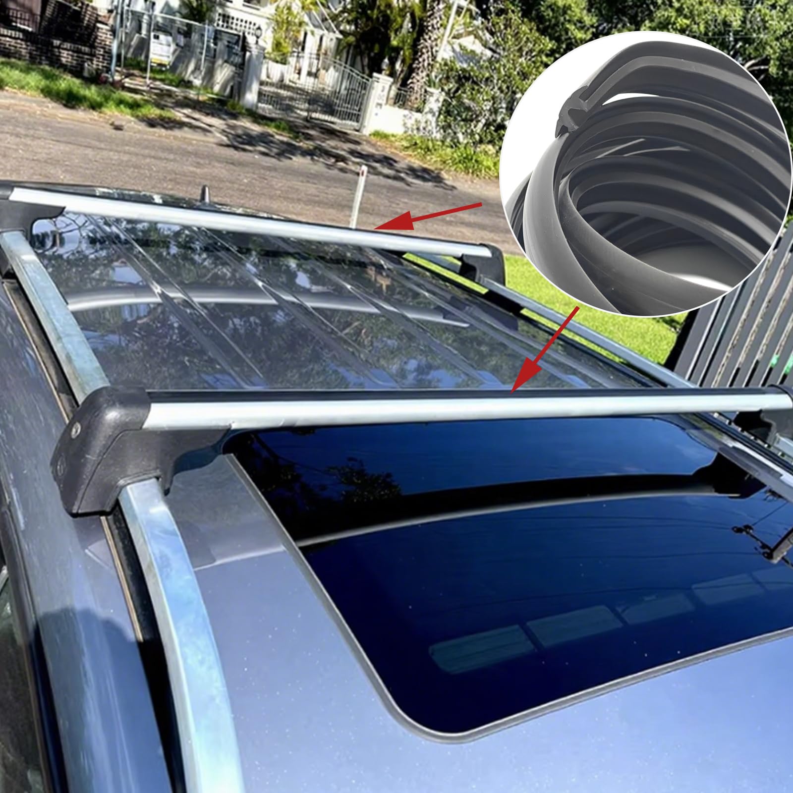 Bandes en caoutchouc pour barre de toit de voiture, 300 cm T//h -ule 52102 Bande de caoutchouc de rechange pour barre d'aile pour éviter la poussière et réduire la résistance au vent