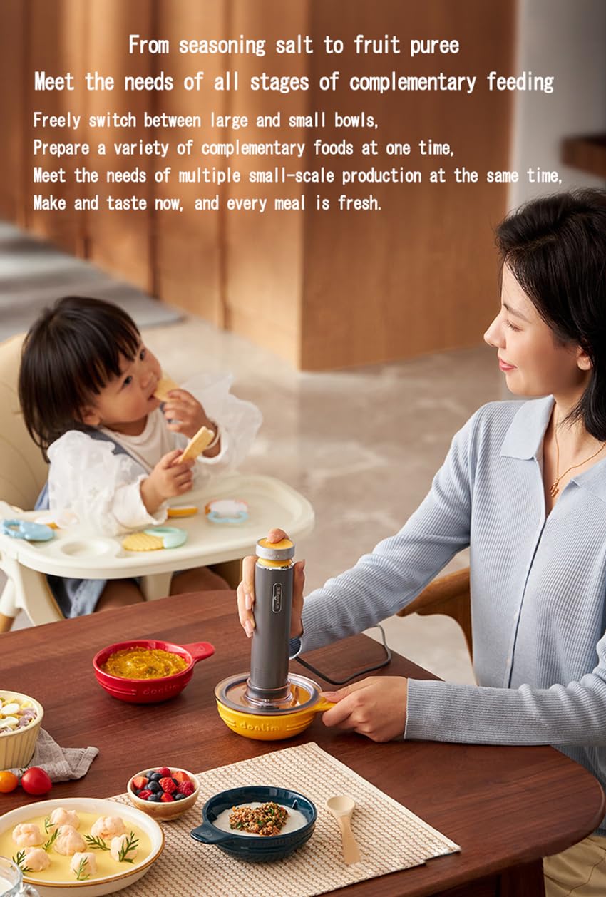 EEYZD Mini Food Processor, Multi-Function Meat Grinder, Vegetable Chopper Electric Herb Grinder for Kitchen, Seasoning Grinder, Split Design, Easy to Clean