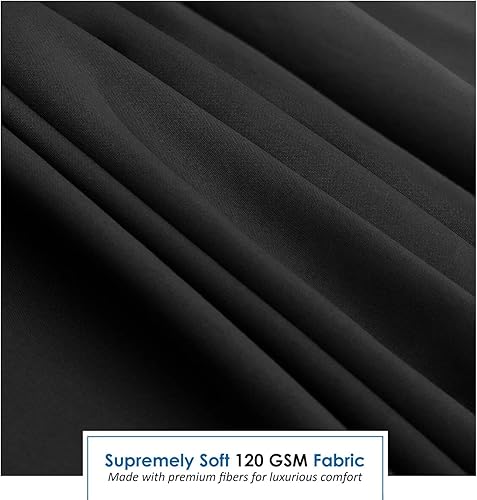 Miniatura 3 de Juego de sábanas - Mantente en forma en el colchón con correas elásticas en las esquinas - Matrimonial, negro