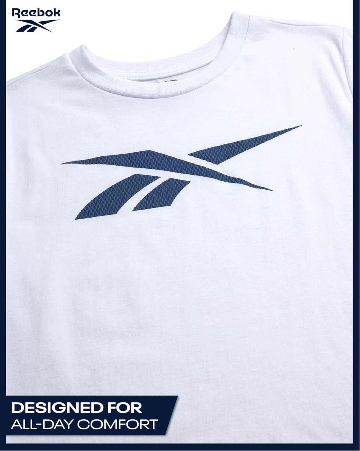 Reebok Boys Athletic Shorts Set - 3 Piece Summer Clothes Outfit with Graphic Tees and Boys Running Shorts for Active Kids - Image 4