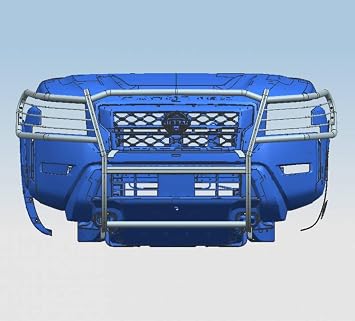 Black Horse Off Road Grille brush Bumper Guard Modular Stainless Steel Compatible with 2022-2024 Nissan Frontier-17NI22MSS