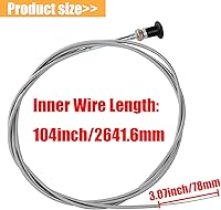 Vista 2 de Carburador universal Push Pull Choke Control Cable para 60-122 60122 290-835 290835 Tractor cortacésped 96" Conducto Go Kart Carts Mini Bike Oregon