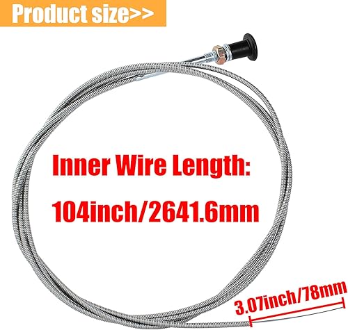 Miniatura 2 de Carburador universal Push Pull Choke Control Cable para 60-122 60122 290-835 290835 Tractor cortacésped 96" Conducto Go Kart Carts Mini Bike Oregon