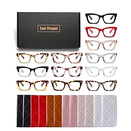 FSRTEP Oprah- Readers for Women - 12 Pack Stylis Style Reading Glasses with Blue Light Blocking and Spring Hinge 12 MIX +3.25
