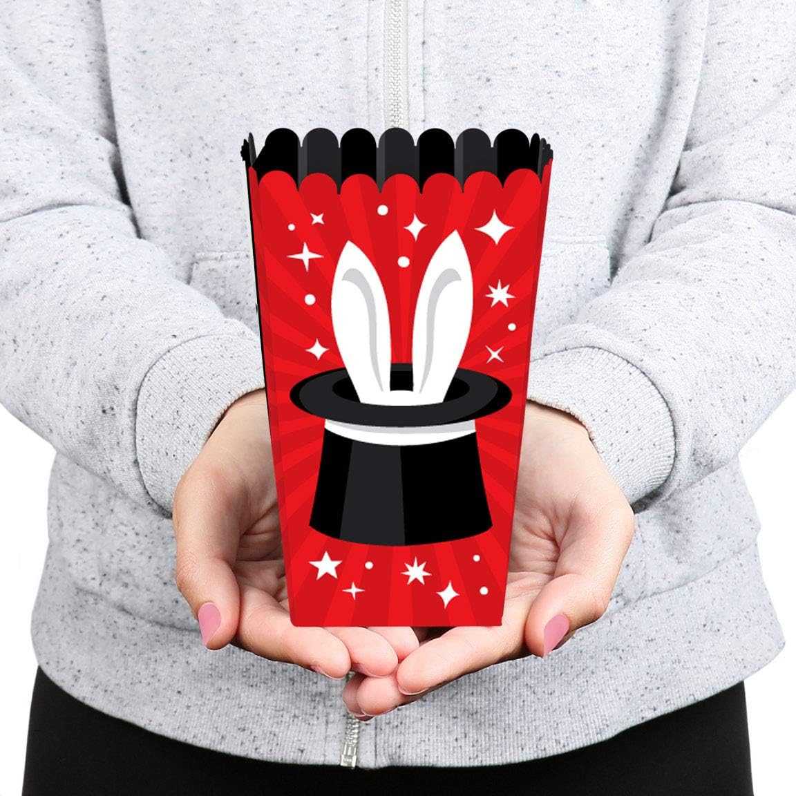 Ta-Da, Magic Show Popcorn Boxes - Birthday Party Treat Boxes - 12 Ct