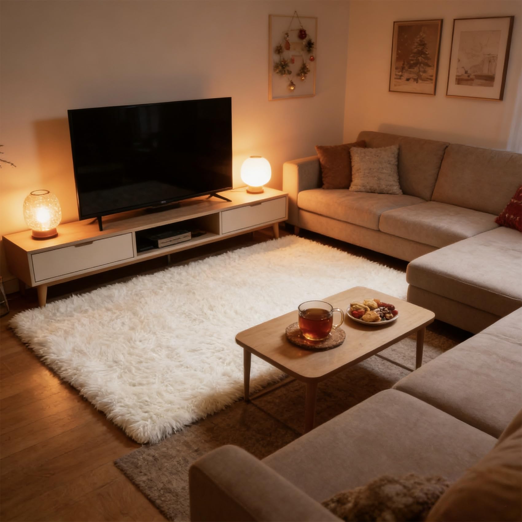 Tapis salon antidérapant sécurisé 295 x 150 cm anti-glisse facile à entretenir