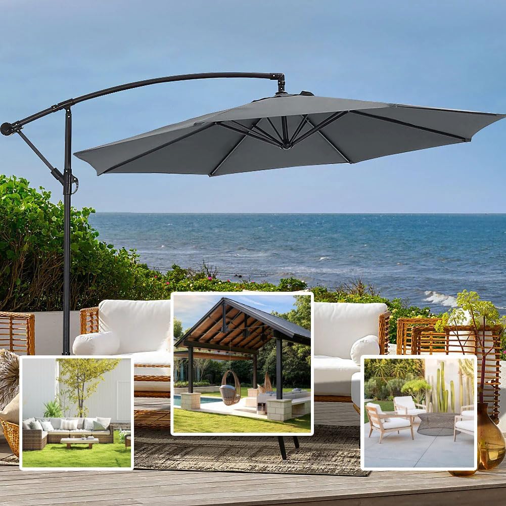 Outdoor Umbrella Replacement Canopy - 8 Ribs, Durable Fabric Canopy for 6 Ribs Umbrellas, Waterproof and UV-Resistant, Perfect for Patio and Garden Use