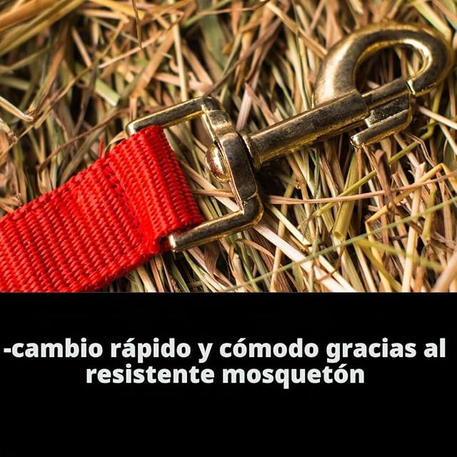 Foto 2 de 4 de Pferdelinis Cabestro para caballo de sangre caliente, sangre fría, cabestro de establo, cabestro de pasto