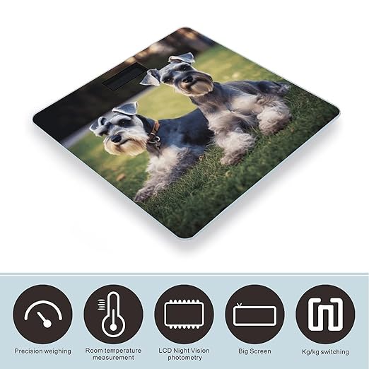 Báscula Digital de Baño para Perros Schnauzer Adultos miniatura 3