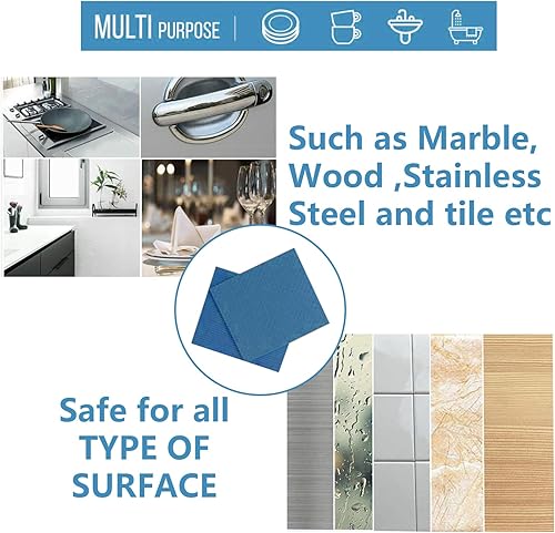 Miniatura 2 de Paños de cocina, trapos de cocina a granel, paño de esponja de celulosa, paños de limpieza reutilizables sin olor para cocina, paquete de 10