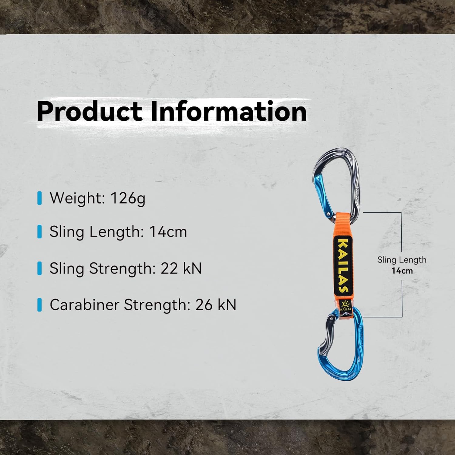 KAILAS Rock Climbing Quickdraw Set Carabiner Pack Accessories 22kN Gear Heavy Duty UIAA CE Certified