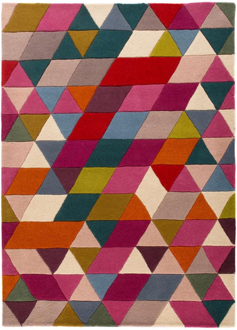 Flair Rugs Illusion Geometry 100 Wool Hand Tufted Rug