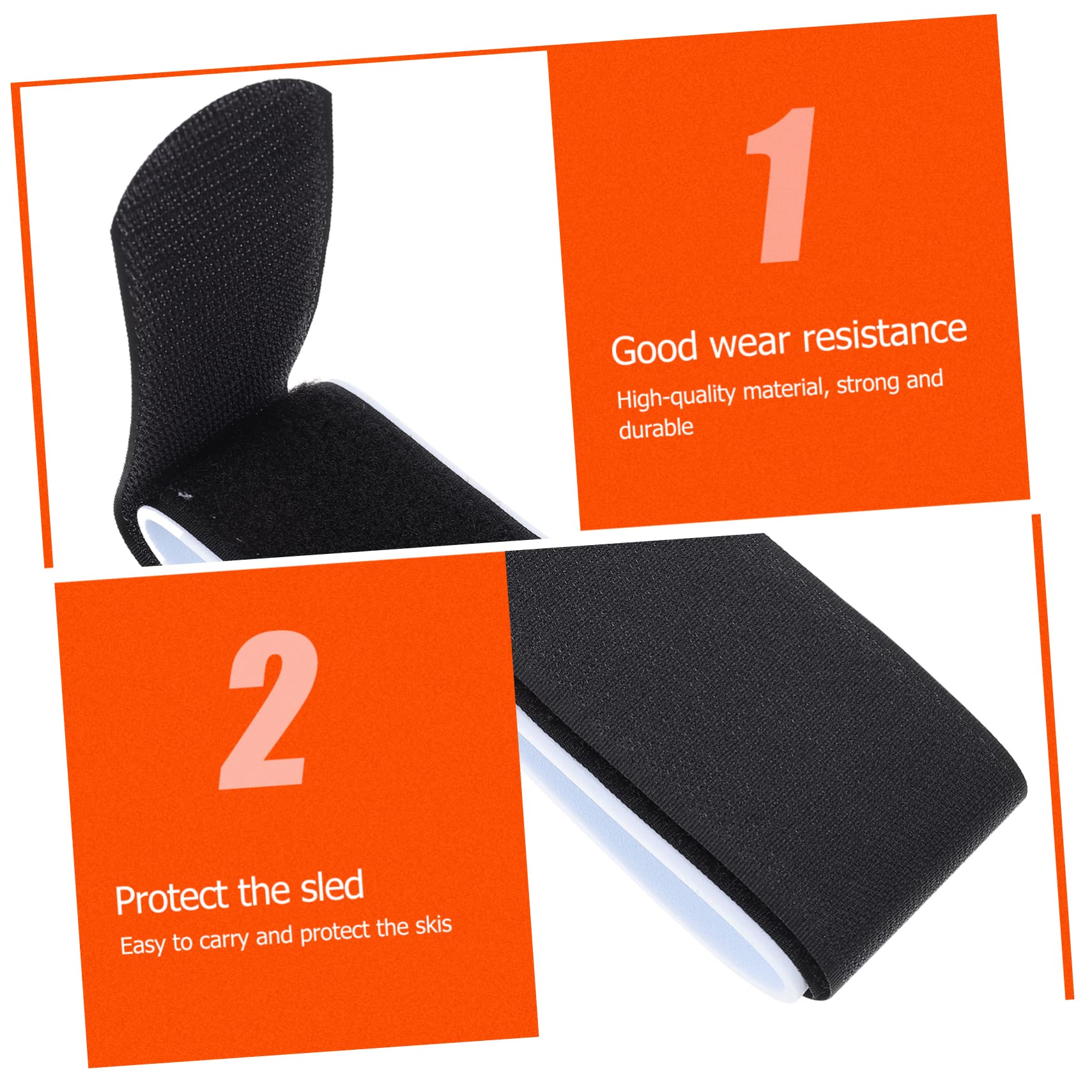 BRIGHTFUFU Snowboard Binding Straps Skis Fasteners 4pcs Multi-Seasonal Straps Strong Hold Perfect for Skiers