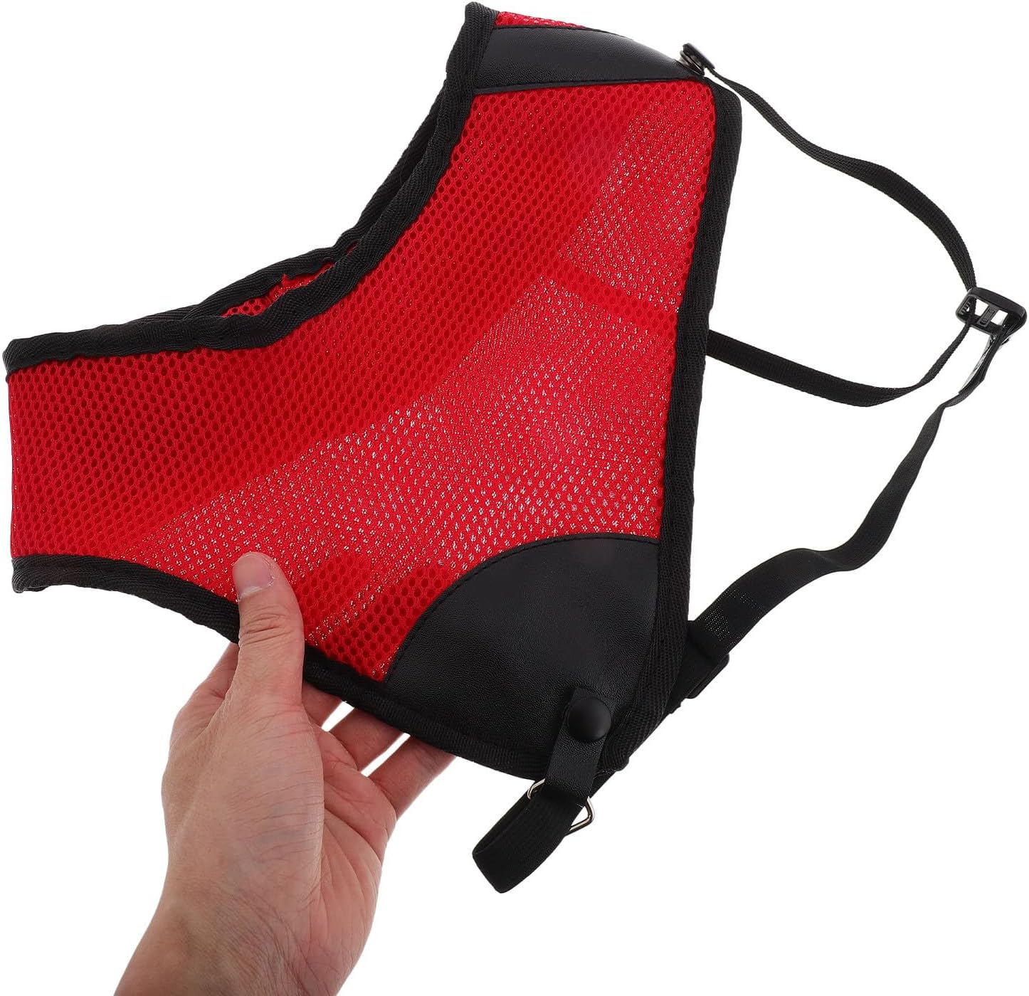 Traditional Chest Protector Adjustable Mesh Cloth Red | Full Coverage for Hunting and Practice, Unisex Fit, Ventilation Detail, Recurve Use