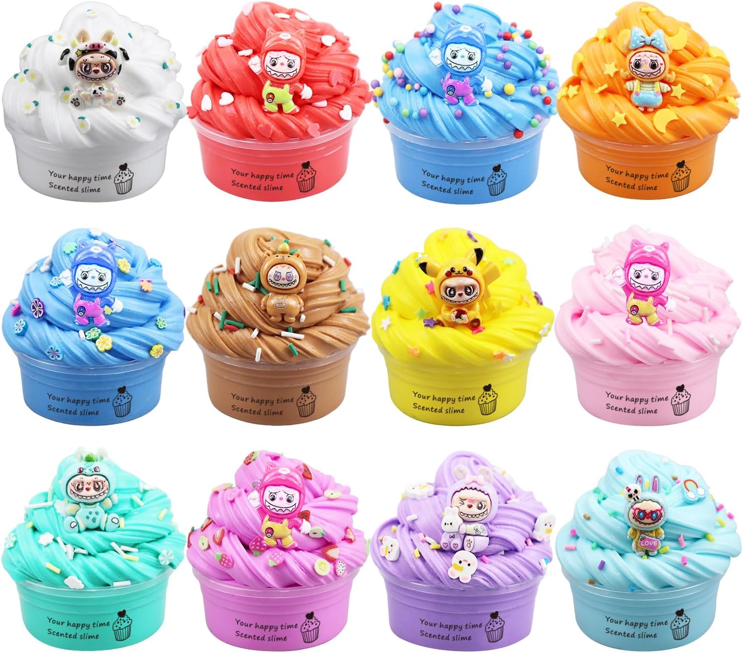 24 Packs Colorful Galaxy Slime, Stretchy & Non-Sticky,Idea Stocking Stuffers for Christmas,Party Favors, Sensory and Tactile Stimulation, Stress Relief, Educational Game, for Girls & Boys