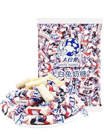 White Rabbit Toffee Childhood Tastes Toffee Small Gifts Snacks Shanghai Specialties White Rabbit Creamy Candy Toffee 17.7 Oz500 Gram 500g 17.7 OzPack of 1