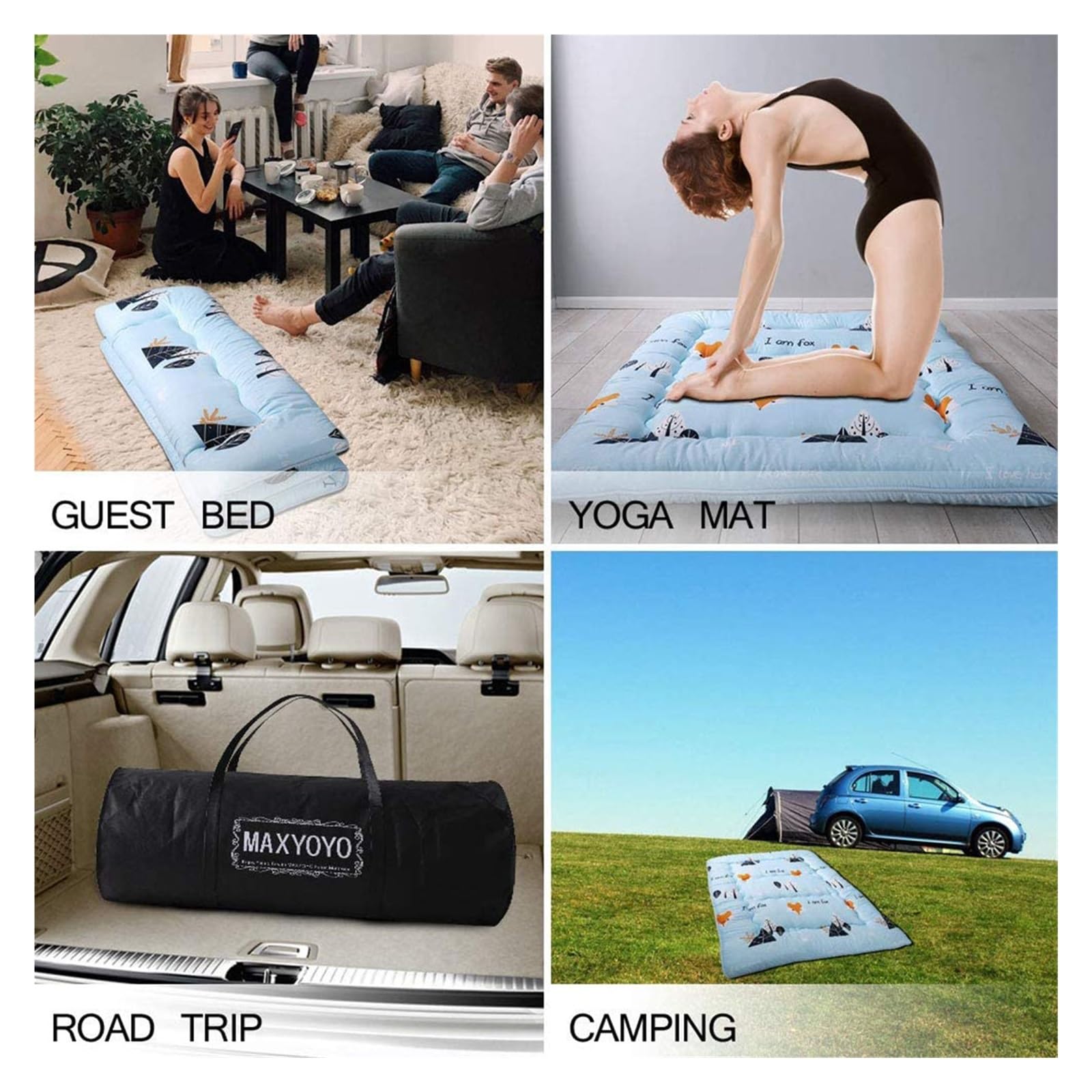 Japoński materac Futon zagęścić 10 cm, mata tatami, nie ślizga się, miękki, podłogowy, składany, dla chłopców, dziewcząt, dla dorosłych studentów, tajskich materacy do masażu