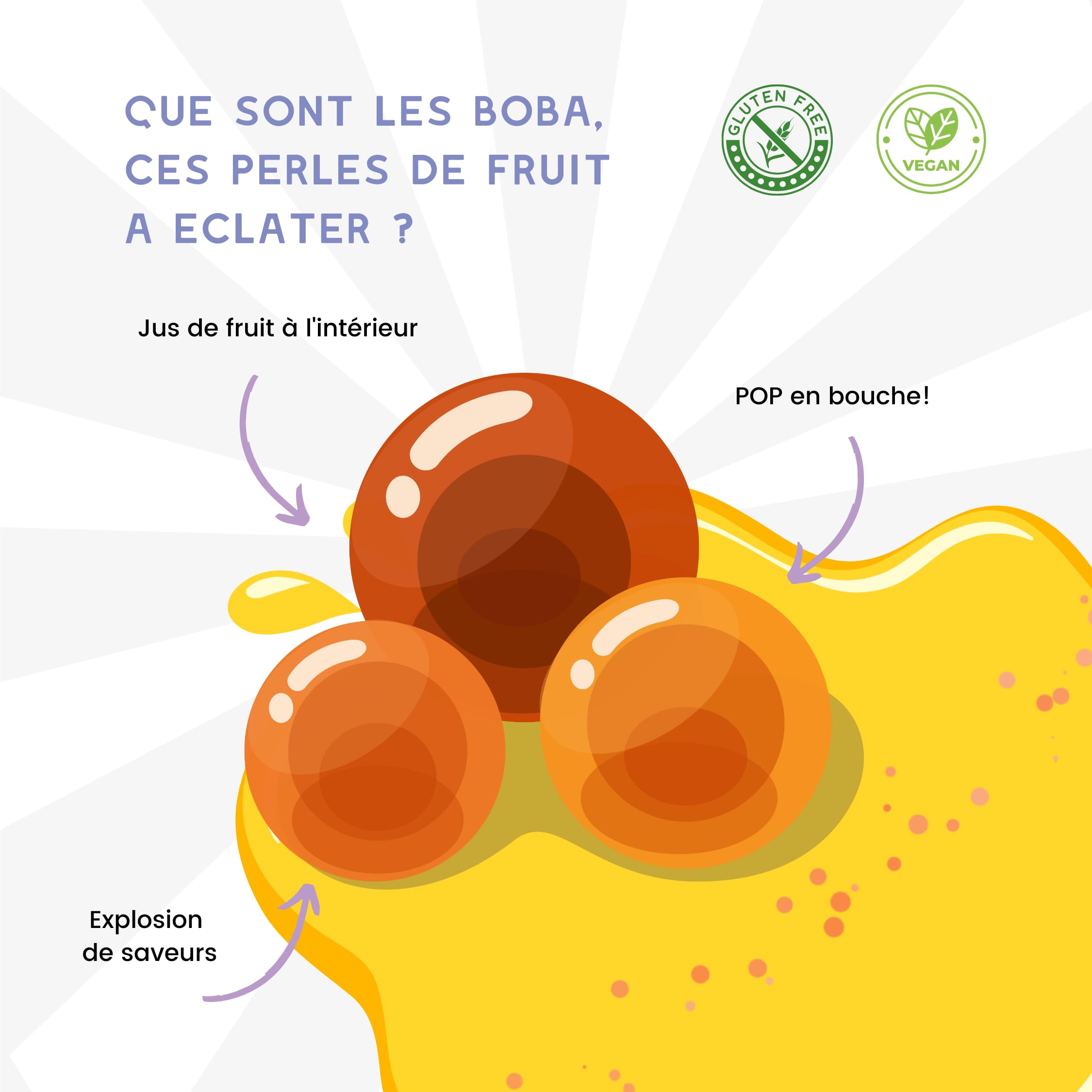 MiruMiru- Bubble Tea Kits - Perle de Pomme Verte & Nectar de Fraise & Thé au Jasmin, boissons et pailles incluses (2 boissons)