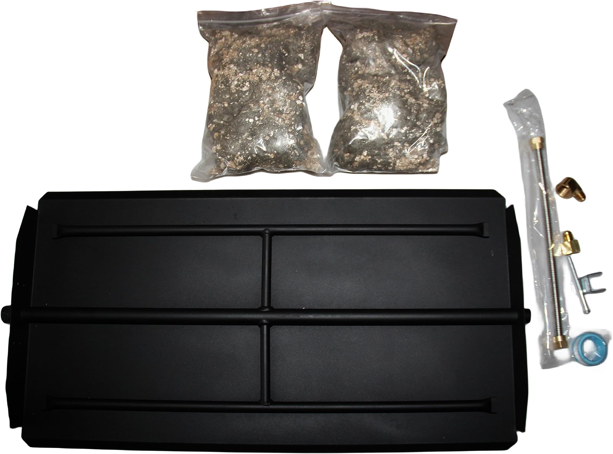 Americangaslogs 3Pipe 18"-28" Burner Pan for Gas Fireplace Gas Fireplace Burner Gas fire pits Gas Logs Propane Burner (28 in Burner Kit)