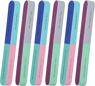 Professional Nail Buffer Block, Nail Buffer for Natural Nails, All-in-One Smooth & Buff & Shine for Nail Care, 6 Pack