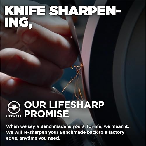 Miniatura 7 de Benchmade - 275SGY-1 Cuchillo Adamas, hoja de punto caído, borde dentado, mango negro G10