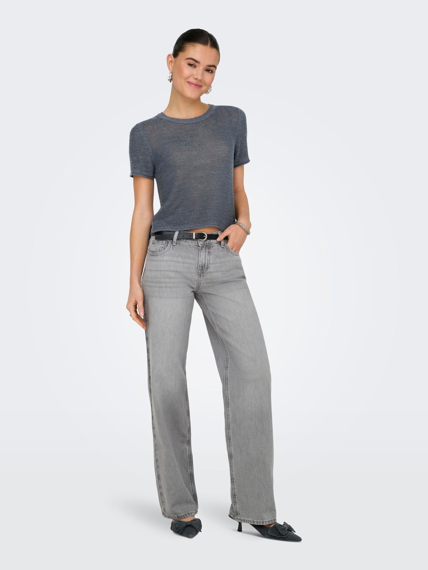 ONLY Jean Coupe Droite ONLBRENDA Taille Basse Straight Fit Jeans