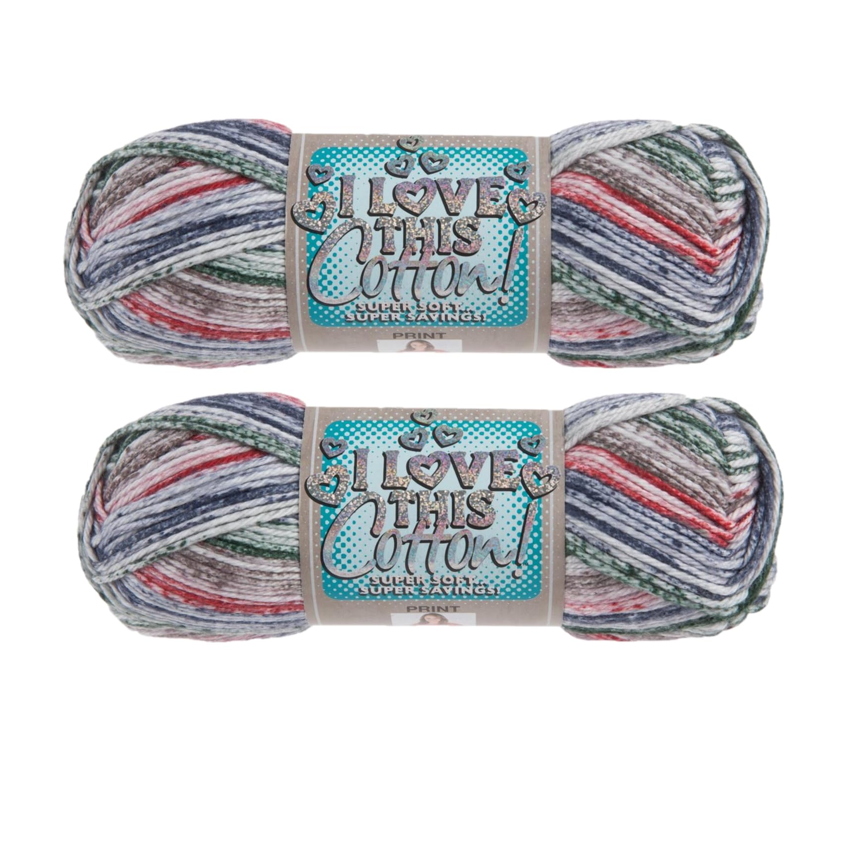 Hobby Lobby I Love This Cotton Yarn, 368 Walk in The Park, Set of 2