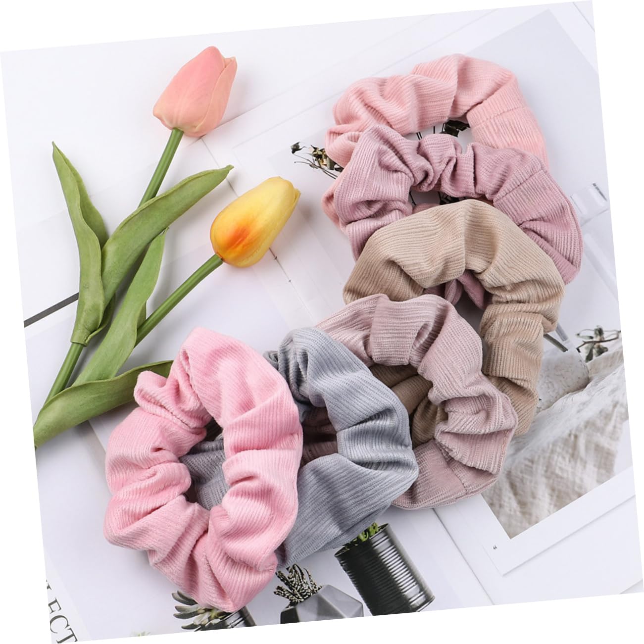 MAGICLULU 30 Piezas Anillo De Pelo Gomas Para El Pelo De Satén Scrunchy De Las Mujeres Accesorios Para El Cabello Para Mujeres Cuerdas Para El Cabello Banda Elástica Salvaje Paño