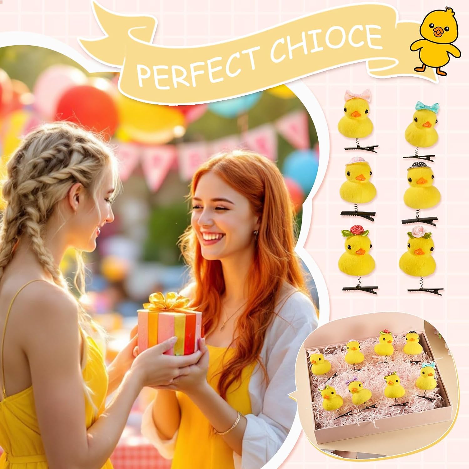 Craftdady Duck Hair Clips Yellow Duck Hairpin for Festivals Holiday Party image 5