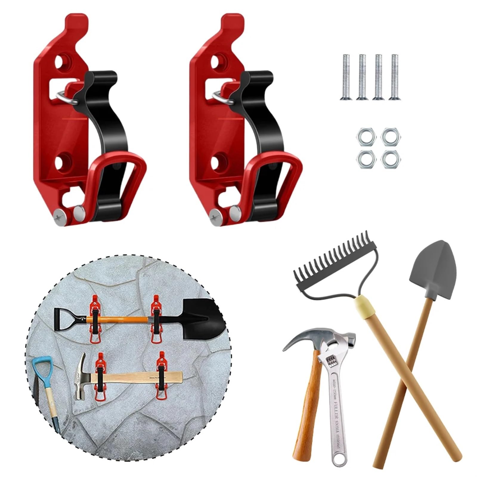 Dachträger im Schaufel-Design, Schnellspanner-Montagesatz for Schaufeln aus Metall und Gummi(Orange)
