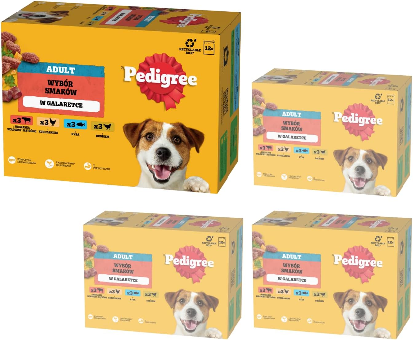 Vital Protection dog food with beef, chicken and lamb in jelly, 48 sachets (48 x 100 g)