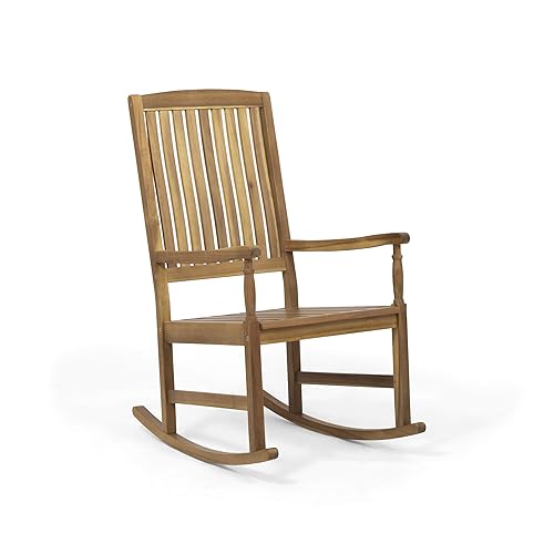 Great Deal Furniture 309698 Patio Rocking Chairs, Teak Finish