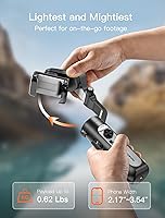 Vista 5 de hohem iSteady XE Kit estabilizador de cardán para teléfono inteligente, cardán de 3 ejes para iPhone y Android con luz de relleno ajustable