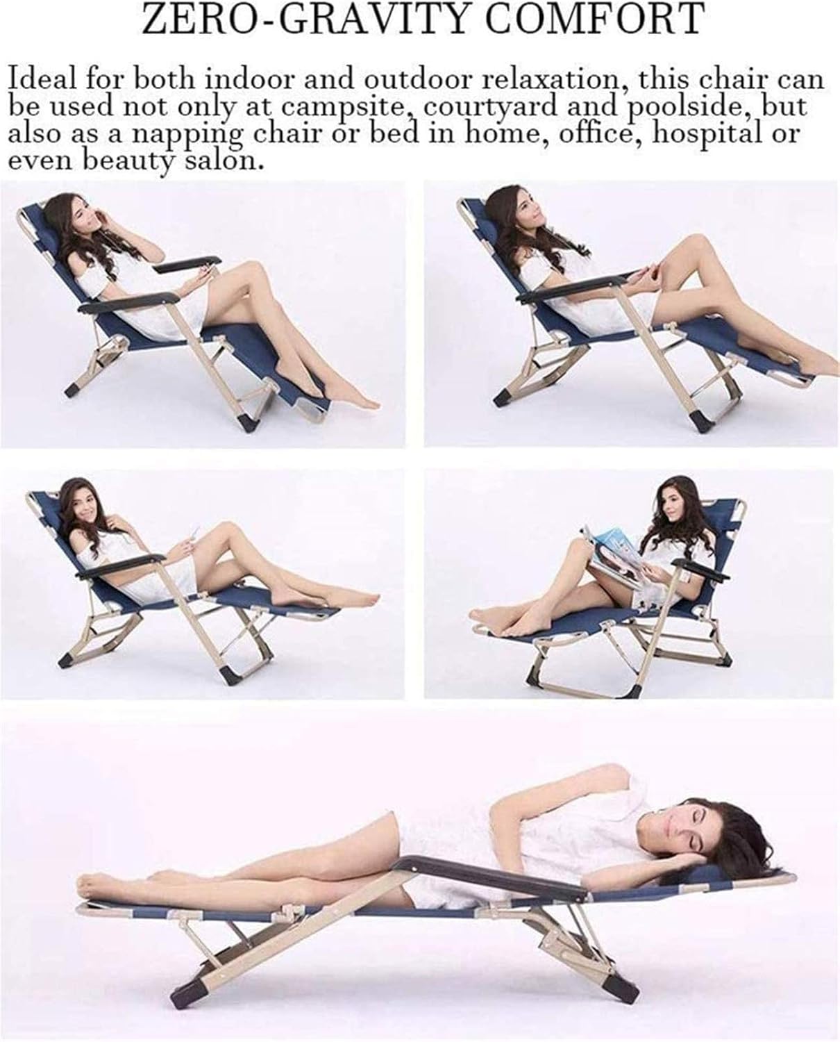 Recliner Sun Loungers Lounge Chairs Sun LoungerPatio Reclining Chairs Sun Loungers Recliners Zero Gravity Patio Deck Chair Reclining Garden Chair Outdoor Folding Portable Rocking Chair