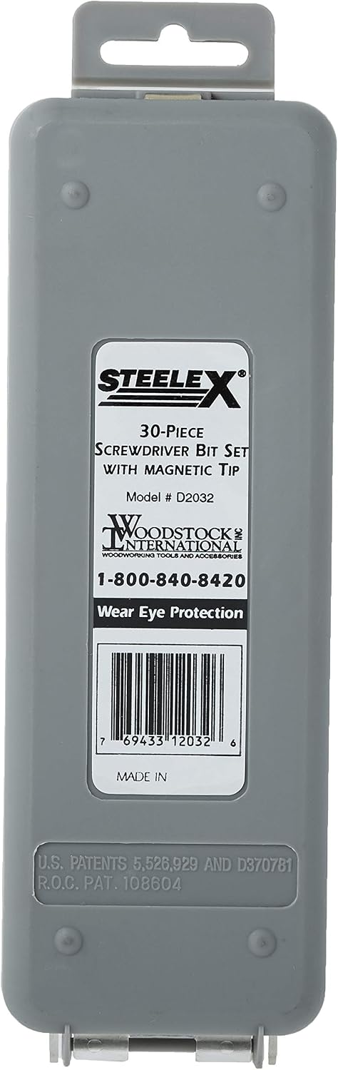 Steelex D2032 Magnetic Tip Screwdriver Bit Set, 30-Piece