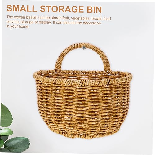 Miniatura 5 de TEHAUX Cesta de almacenamiento tejida Cesta de almacenamiento colgante Cesta de almacenamiento de mimbre Cestas de almacenamiento de mimbre Cesta de