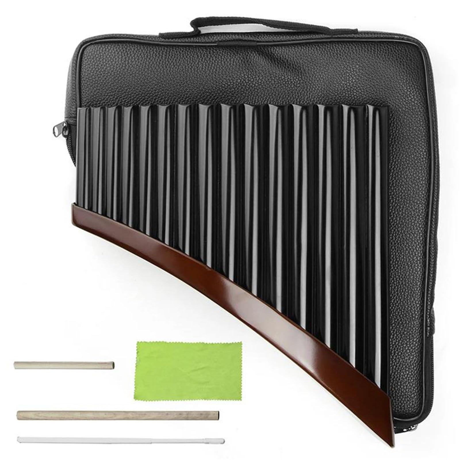 La Flûte De Pan 15 Tuyaux G Clé À La Main Panpipes Chinois Traditionnel Bois Instrument De Musique Bambou Pan Pipes Flûte(Left)