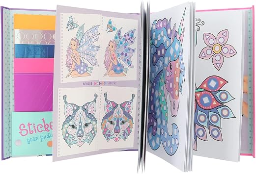 Depesche TOPModel Fantasy Sticker Book with 25 Pages and 10 Sticker Sheets, Multicoloured, 6.5 x 0.71 x 7.87 inches